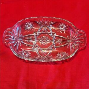 Leonard Elegant Clear Glass Serving Dish